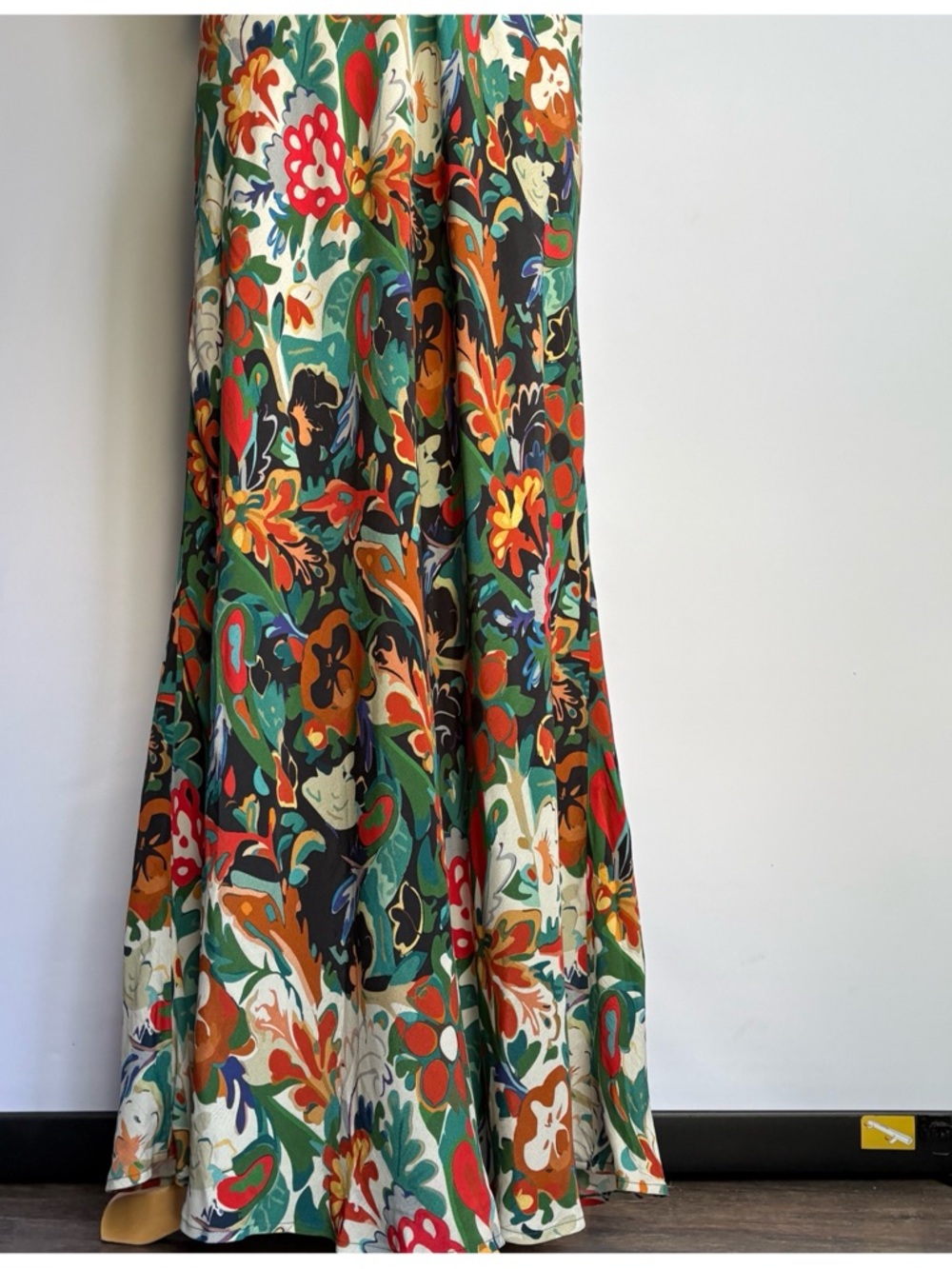 NWT Anthropologie BI-nk Elainne Halter Silky Floral Maxi Dress, XL - Picture 8 of 14